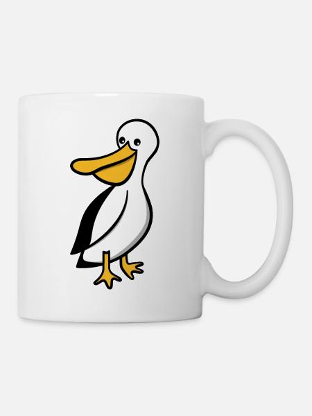Pellie der Pelikan - Tasse - Weiß