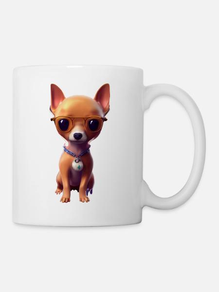 Miniature Pinscher Dog - Miniature Pinscher - Mug blanc - blanc