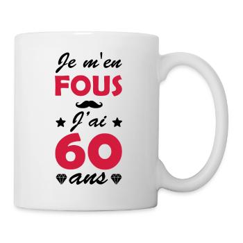 j ai 60 ans / cadeau d'anniversaire 60 ans - Mug blanc - blanc - Droite