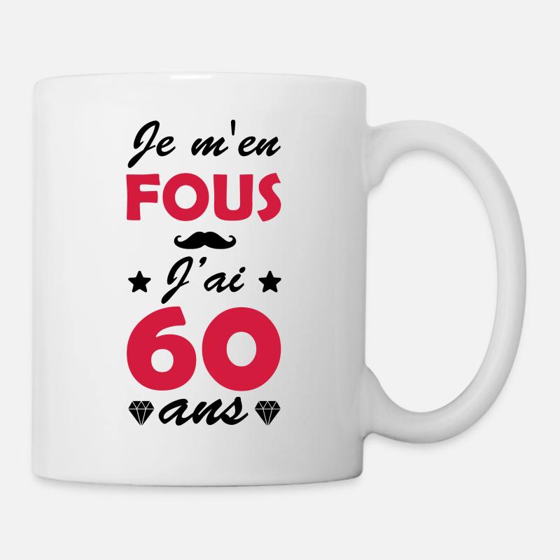 j ai 60 ans / cadeau d'anniversaire 60 ans - Mug blanc - blanc