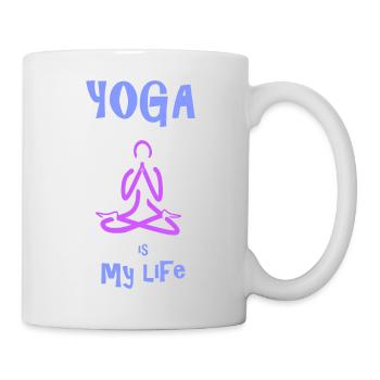 Yoga is my life - Mug - white - Right