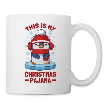 This Is My Christmas Pajama Süßer Pinguin - Tasse - Weiß - Rechts