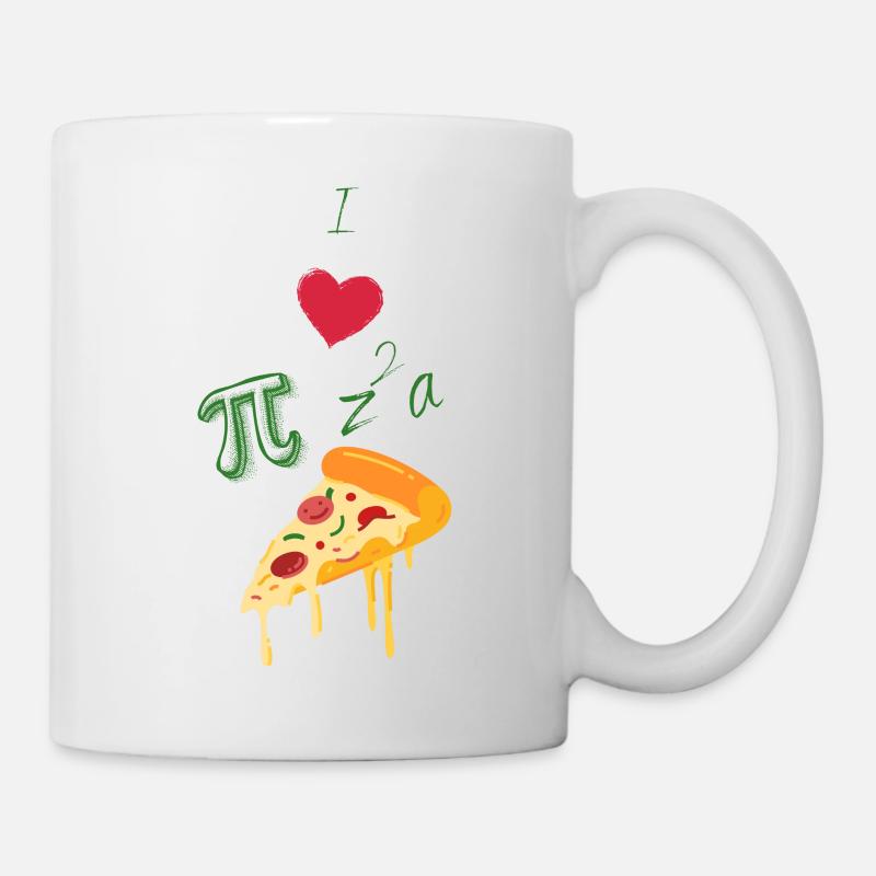 J’adore la pizza (et les maths) - Mug blanc - blanc