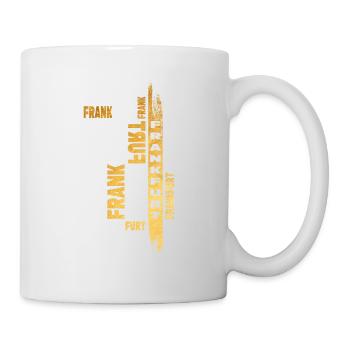 Frankfurt Germany City Font Gold Skyline - Mug - white - Right