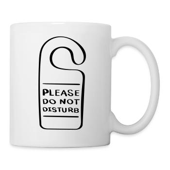 Ne pas déranger l’art au trait - Minimaliste - Mug blanc - blanc - Droite