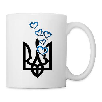 UKRAINE "slava ukraini" ukraine-liebe frontsupport - Tasse - Weiß - Rechts