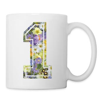 Number 1 flower, Football team, university basketball - Mug - white - Right