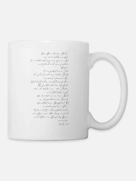 Psalm 23 - Tasse - Weiß