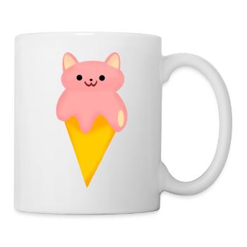Katzeneis - Tasse - Weiß - Rechts