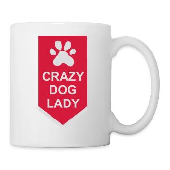 crazy dog lady quote - Mug - white - Right