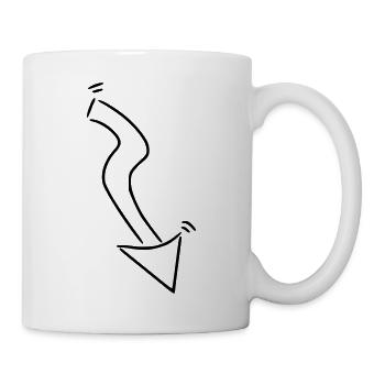 Arrow Drawing Sketch Black - Mug - white - Right