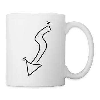 Arrow drawing sketch black - Mug - white - Right