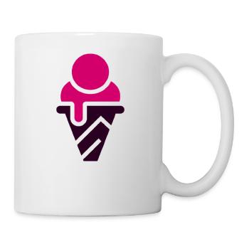 Ice cream ice cream ice cream cone gift idea raspberry ice cream - Mug - white - Right