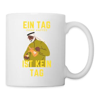 Kaffee morgens - Tasse - Weiß - Rechts
