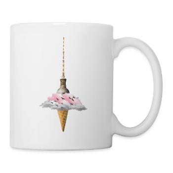 Berlin TV Tower in the Waffle - Mug - white - Right