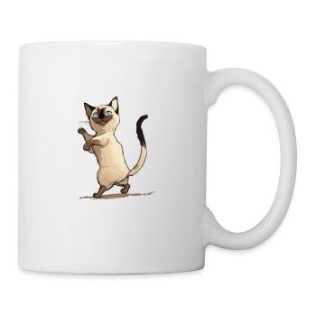 Iki die siamesische Katze - Tasse - Weiß - Rechts
