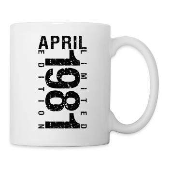 Anniversaire Avril 1981 Avril né en Avril 1981 - Mug blanc - blanc - Droite
