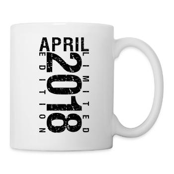 Geburtstag April 2018 April geboren im April 2018 - Tasse - Weiß - Rechts