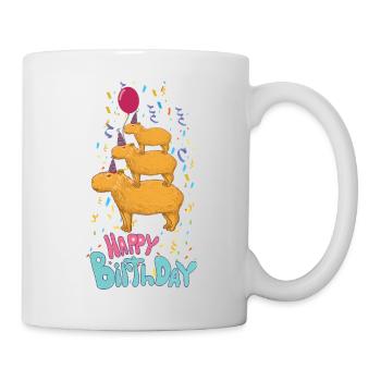 Anniversaire Capybara - Mug blanc - blanc - Droite