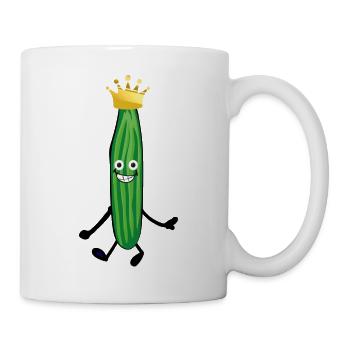 gurken,prinz,gurken,gurke,salatgurke,krone - Tasse - Weiß - Rechts