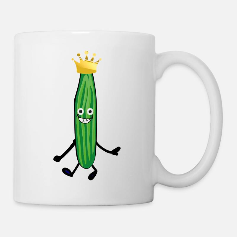 gurken,prinz,gurken,gurke,salatgurke,krone - Tasse - Weiß