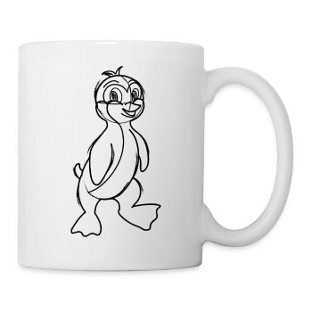 Penguin cartoon - Mug - white - Right