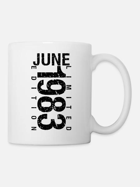 Anniversaire Juin 1983 Juin né en June 1983 - Mug blanc - blanc