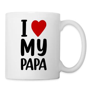 J’aime mon papa - Mug blanc - blanc - Droite