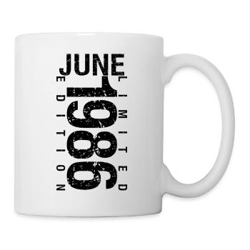 Anniversaire Juin 1986 Juin né en June 1986 - Mug blanc - blanc - Droite
