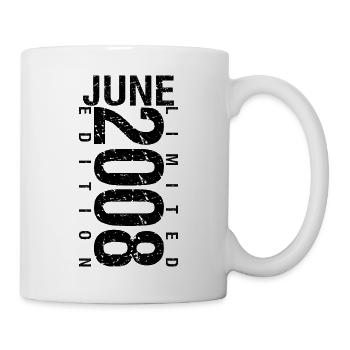 Anniversaire Juin 2008 Juin né en June 2008 - Mug blanc - blanc - Droite