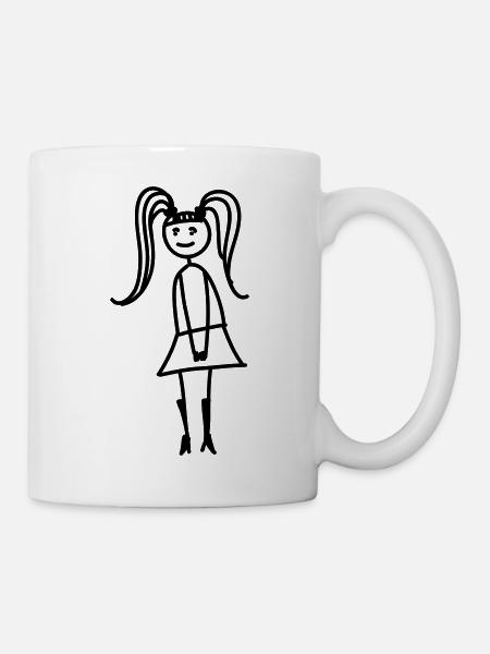 gothic girl - Tasse - Weiß