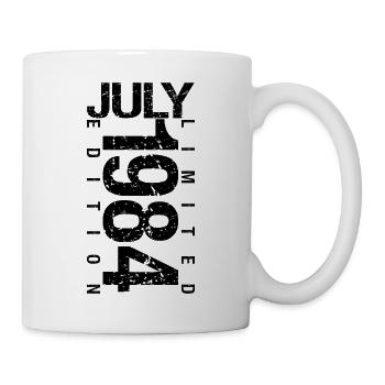 Anniversaire Juillet 1984 Juillet né en July 1984 - Mug blanc - blanc - Droite