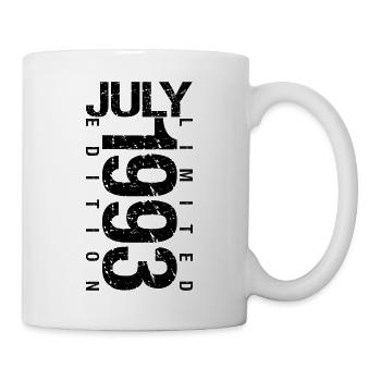 Geburtstag Juli 1993 Juli geboren im Juli 1993 - Tasse - Weiß - Rechts