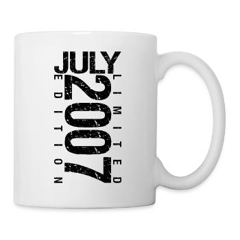 Geburtstag Juli 2007 Juli geboren im Juli 2007 - Tasse - Weiß - Rechts