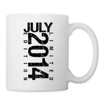 Geburtstag Juli 2014 Juli geboren im Juli 2014 - Tasse - Weiß - Rechts