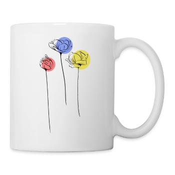blumen - Tasse - Weiß - Rechts