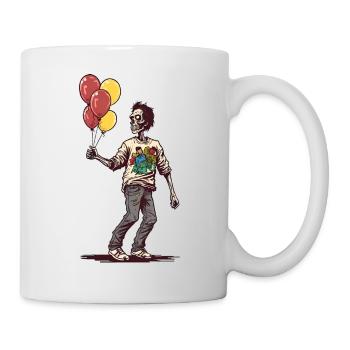 Zombie avec des ballons - Mug blanc - blanc - Droite