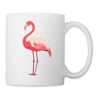 Flamingo Paradise: Rosa Sommer - Tasse - Weiß - Rechts