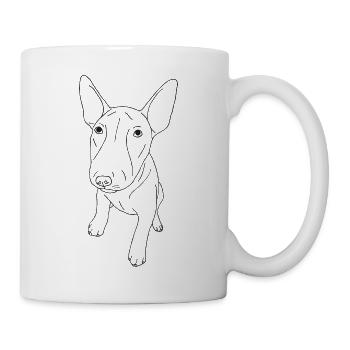 Bullterrier Puppy - Tasse - Weiß - Rechts
