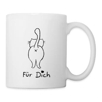 Für Dich - Katzenpopo - Tasse - Weiß - Rechts