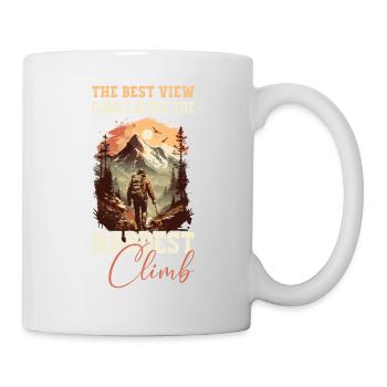 Montagne, alpinisme, randonnée, randonnée, escalade, nature - Mug blanc - blanc - Droite