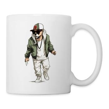 Zalk, der Rapperhund - Tasse - Weiß - Rechts