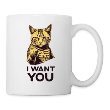 Chat adoption humour je te veux - Mug blanc - blanc - Droite