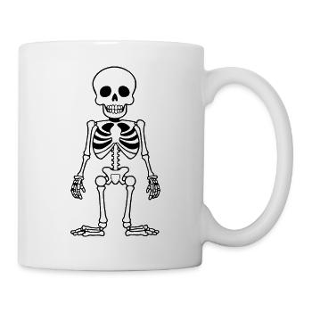 Skeleton Costume Bones Halloween Horror - Mug - white - Right