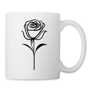 Rose - Tasse - Weiß - Rechts