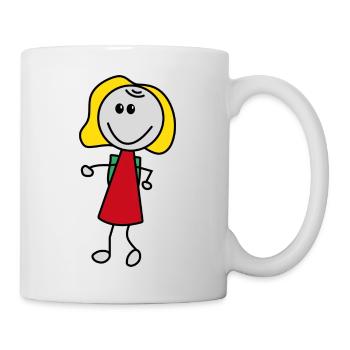 Fille - Mug blanc - blanc - Droite