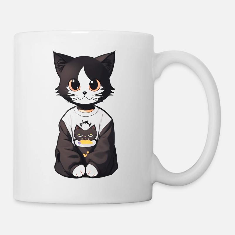 Katwaii zu süßem Kätzchen - Tasse - Weiß