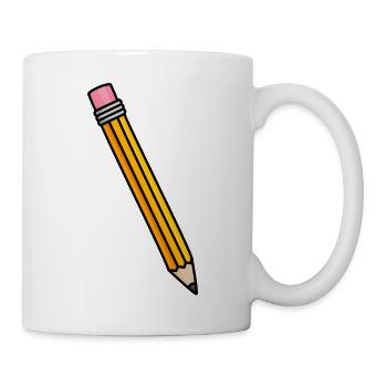 Bleistift - Tasse - Weiß - Rechts