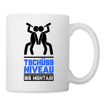 tschüss niveau 02 - Tasse - Weiß - Rechts