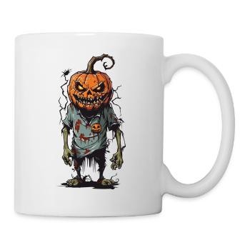 Zombie Pumpkin Halloween Cartoon Monster - Mug - white - Right